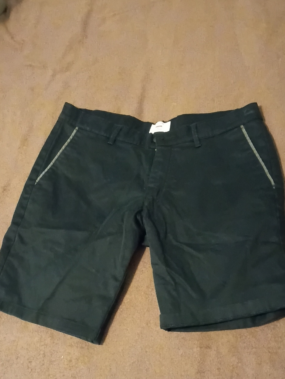 Men's Flat Front Shorts in Deep Green